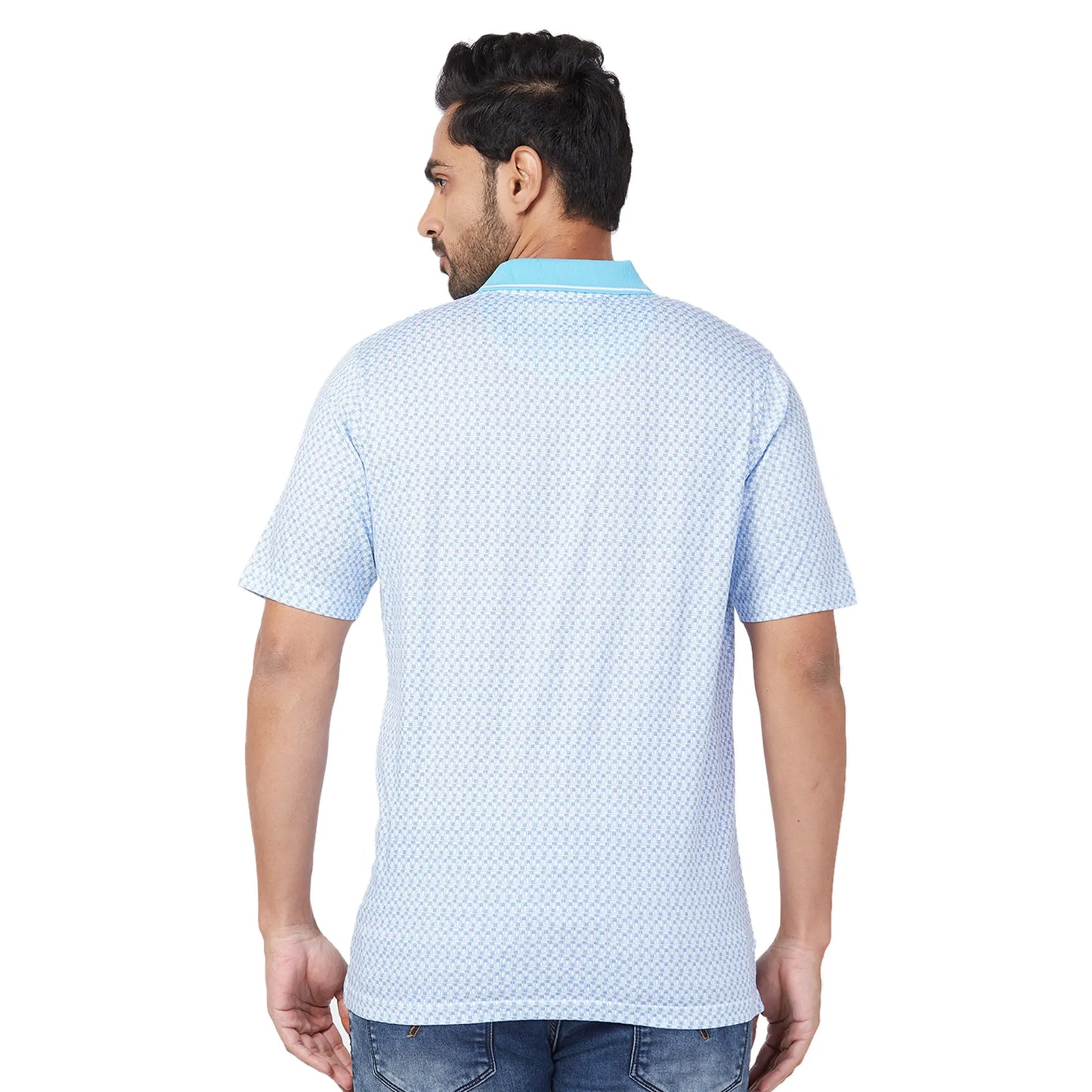 ColorPlus Men Orange Print Comfort Fit Cotton Half Sleeve T-Shirt