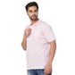 ColorPlus Men Violet Print Comfort Fit Cotton Half Sleeve T-Shirt