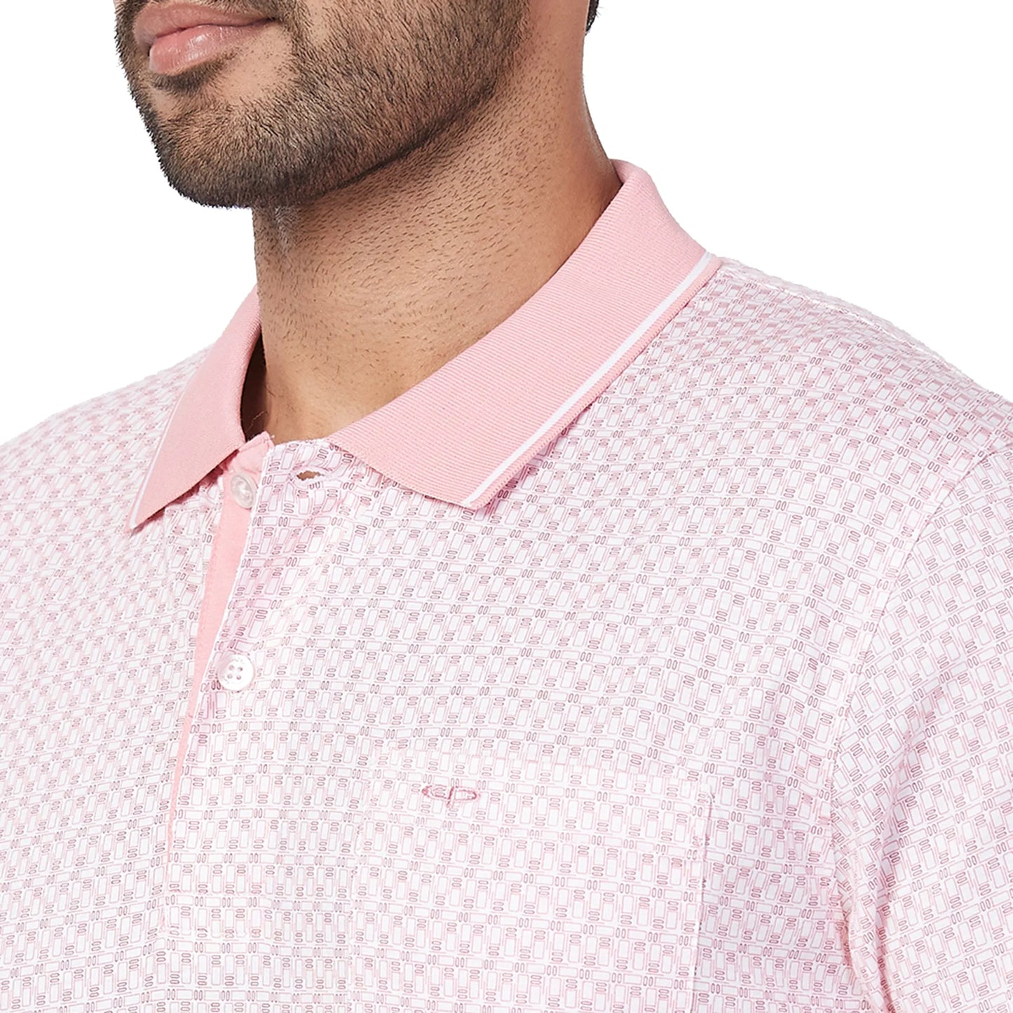 ColorPlus Men Violet Print Comfort Fit Cotton Half Sleeve T-Shirt