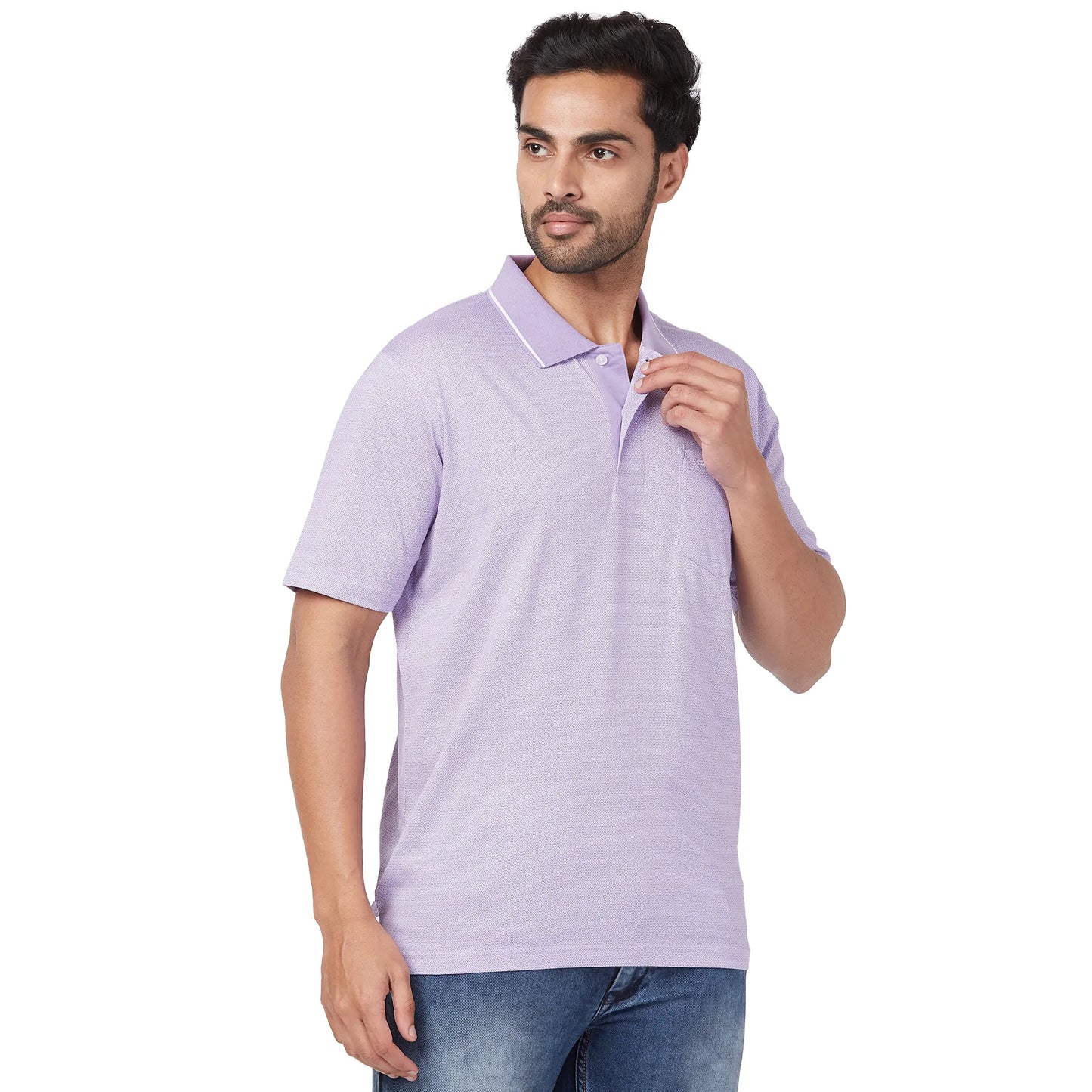 ColorPlus Men Yellow Print Comfort Fit Cotton Half Sleeve T-Shirt