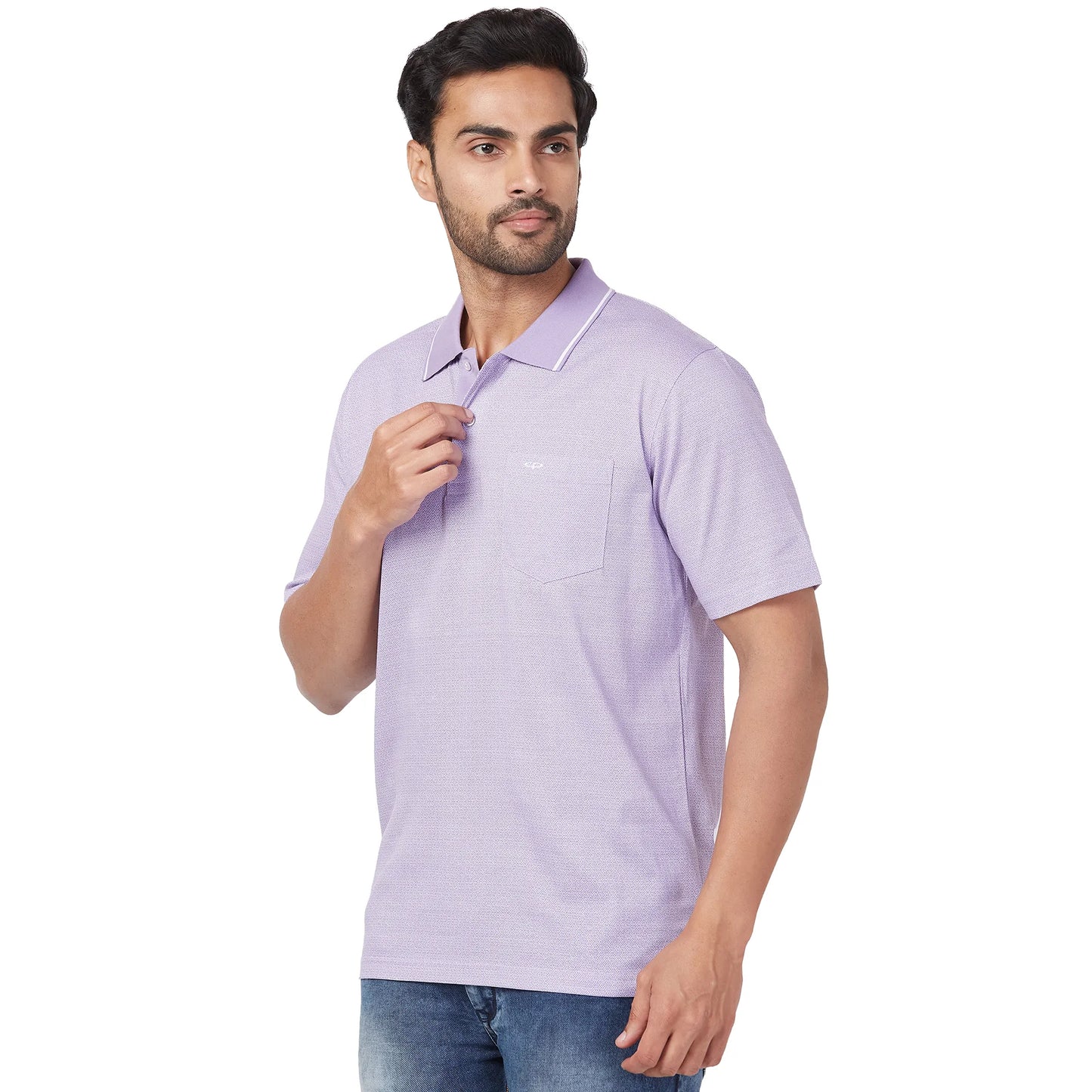 ColorPlus Men Yellow Print Comfort Fit Cotton Half Sleeve T-Shirt