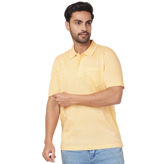 ColorPlus Men Blue Print Comfort Fit Cotton Half Sleeve T-Shirt