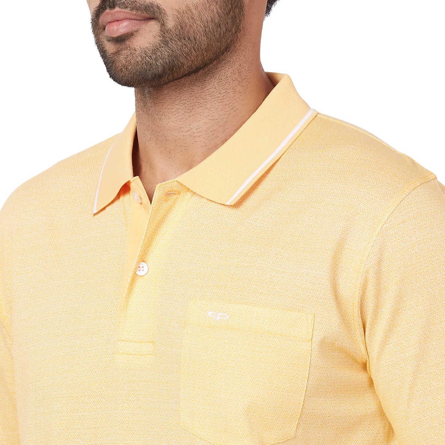 ColorPlus Men Blue Print Comfort Fit Cotton Half Sleeve T-Shirt