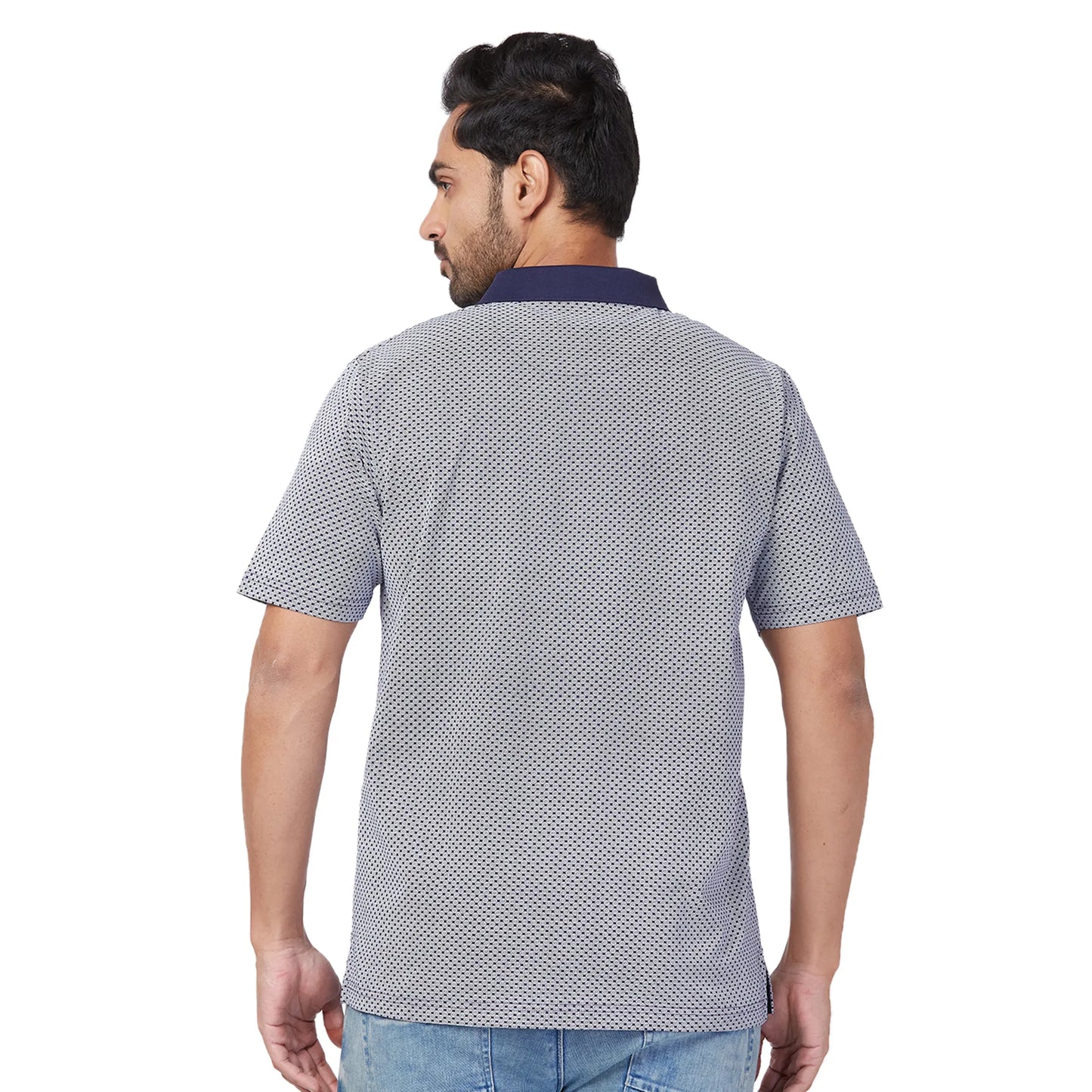ColorPlus Men Green Print Comfort Fit Cotton Half Sleeve T-Shirt