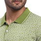 ColorPlus Men Green Solid Regular Fit Cotton Half Sleeve T-Shirt