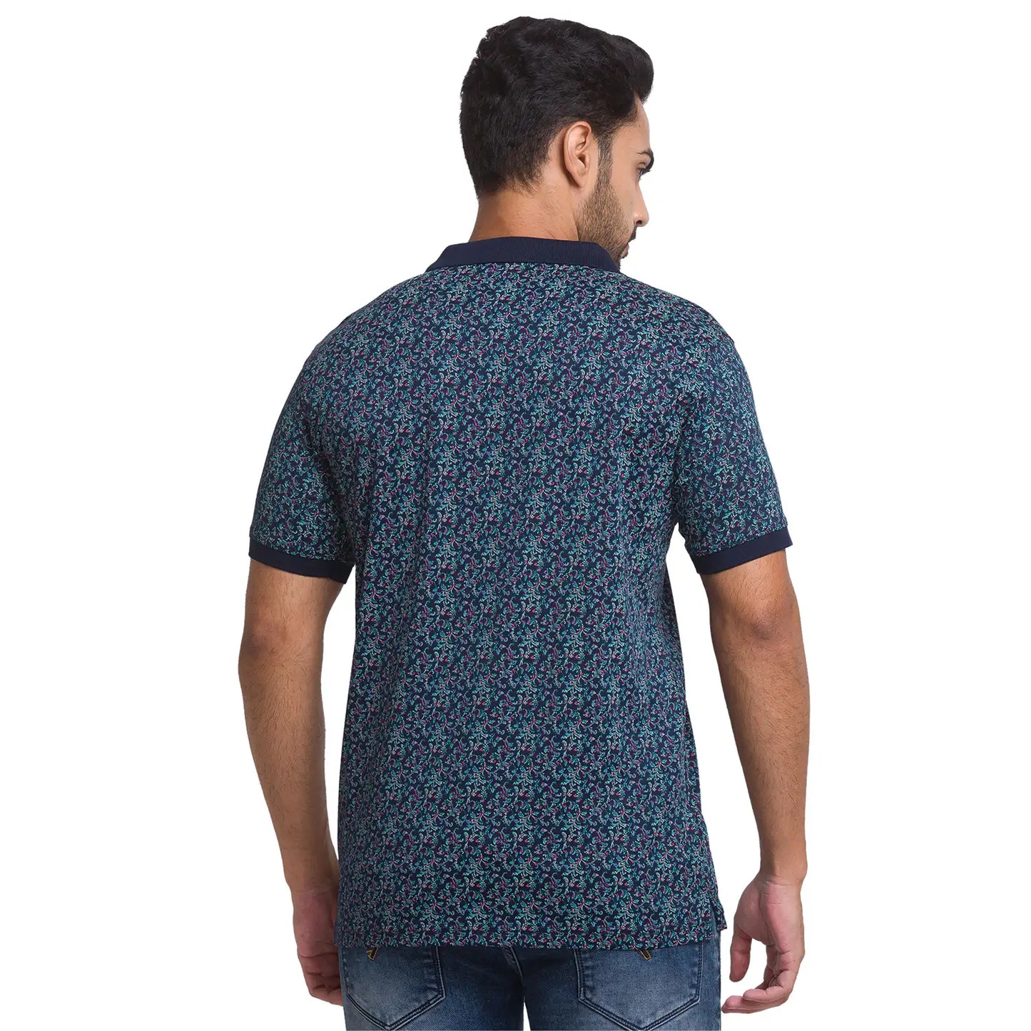 Men Tailored Fit Dark Blue Polo