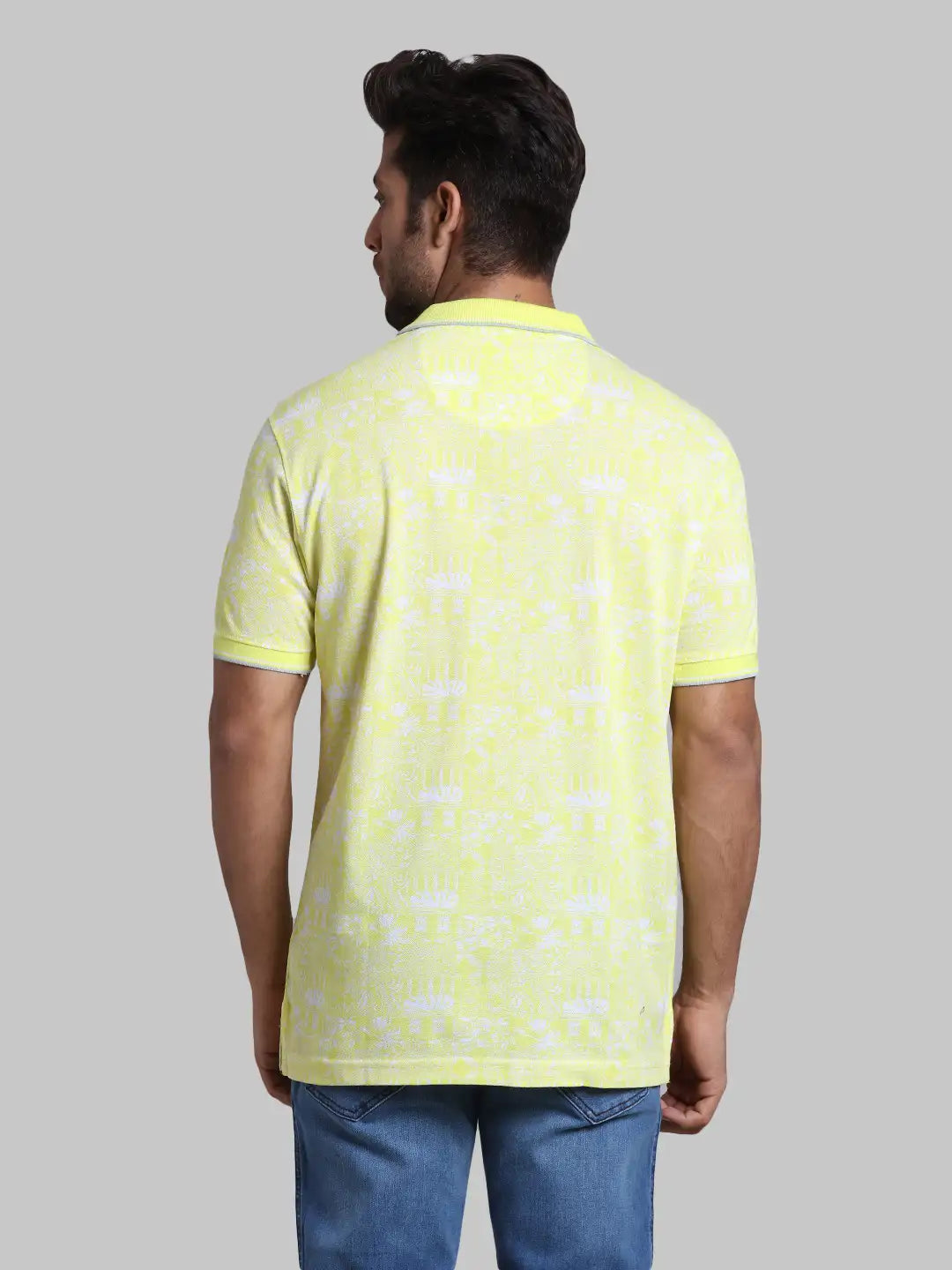 Casual Slim Fit Yellow T-Shirt
