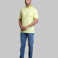 Casual Slim Fit Yellow T-Shirt