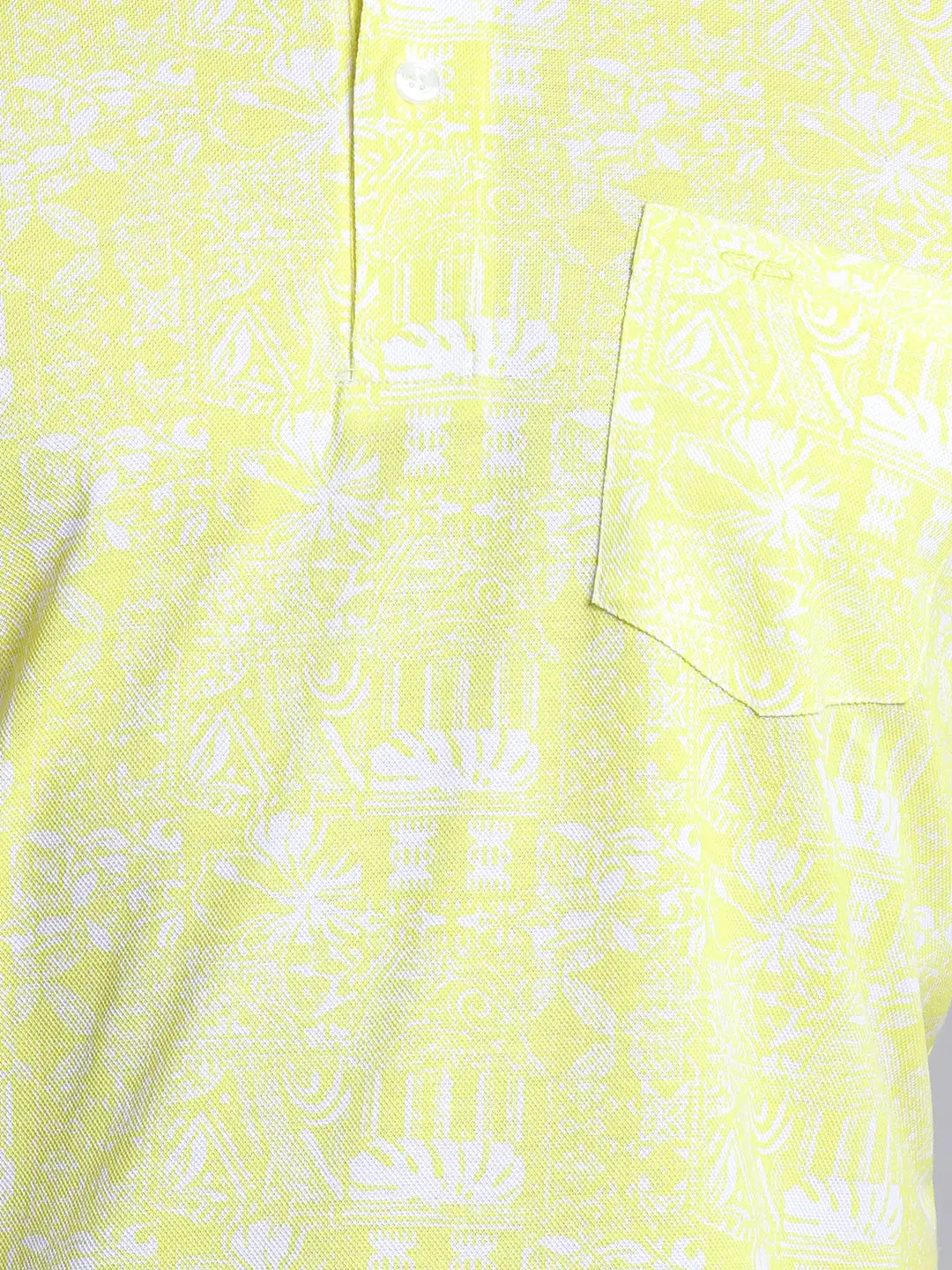 Casual Slim Fit Yellow T-Shirt