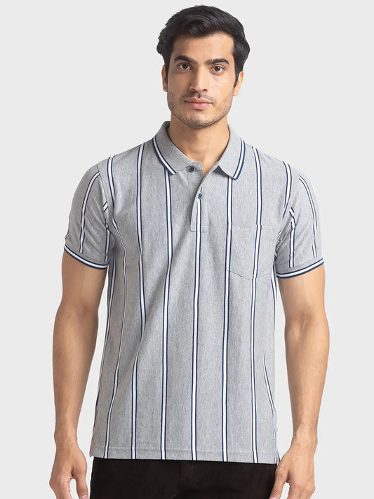 Men Tailored Fit Black Polo