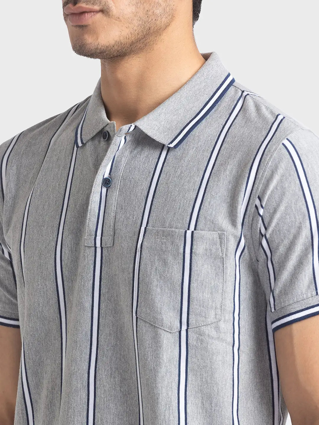Men Tailored Fit Black Polo