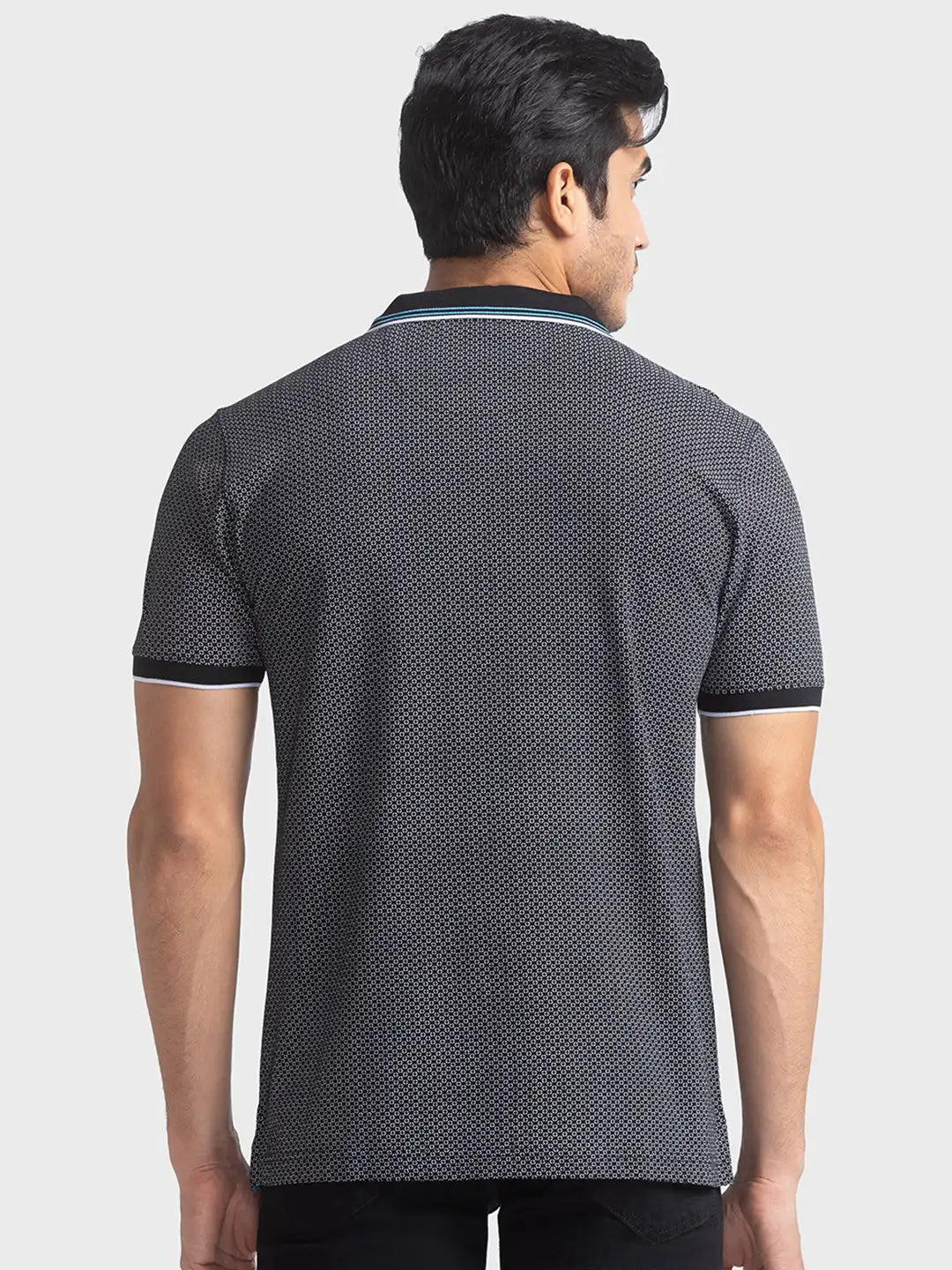 Men Tailored Fit Medium Blue Polo