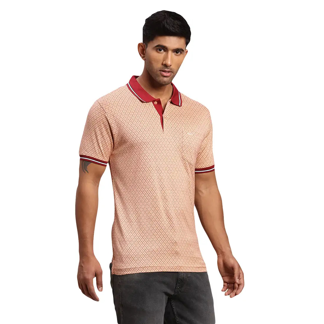 Men Tailored Fit White Polo