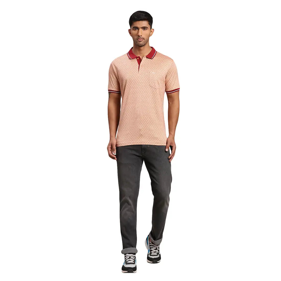Men Tailored Fit White Polo