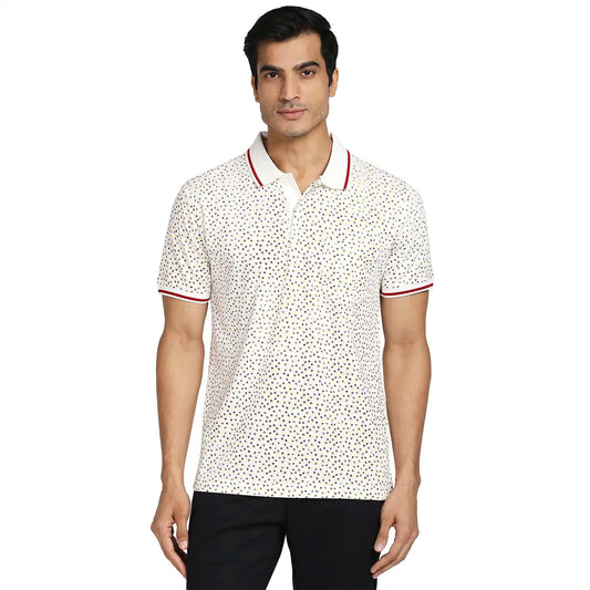 Men Tailored Fit Light Blue Polo