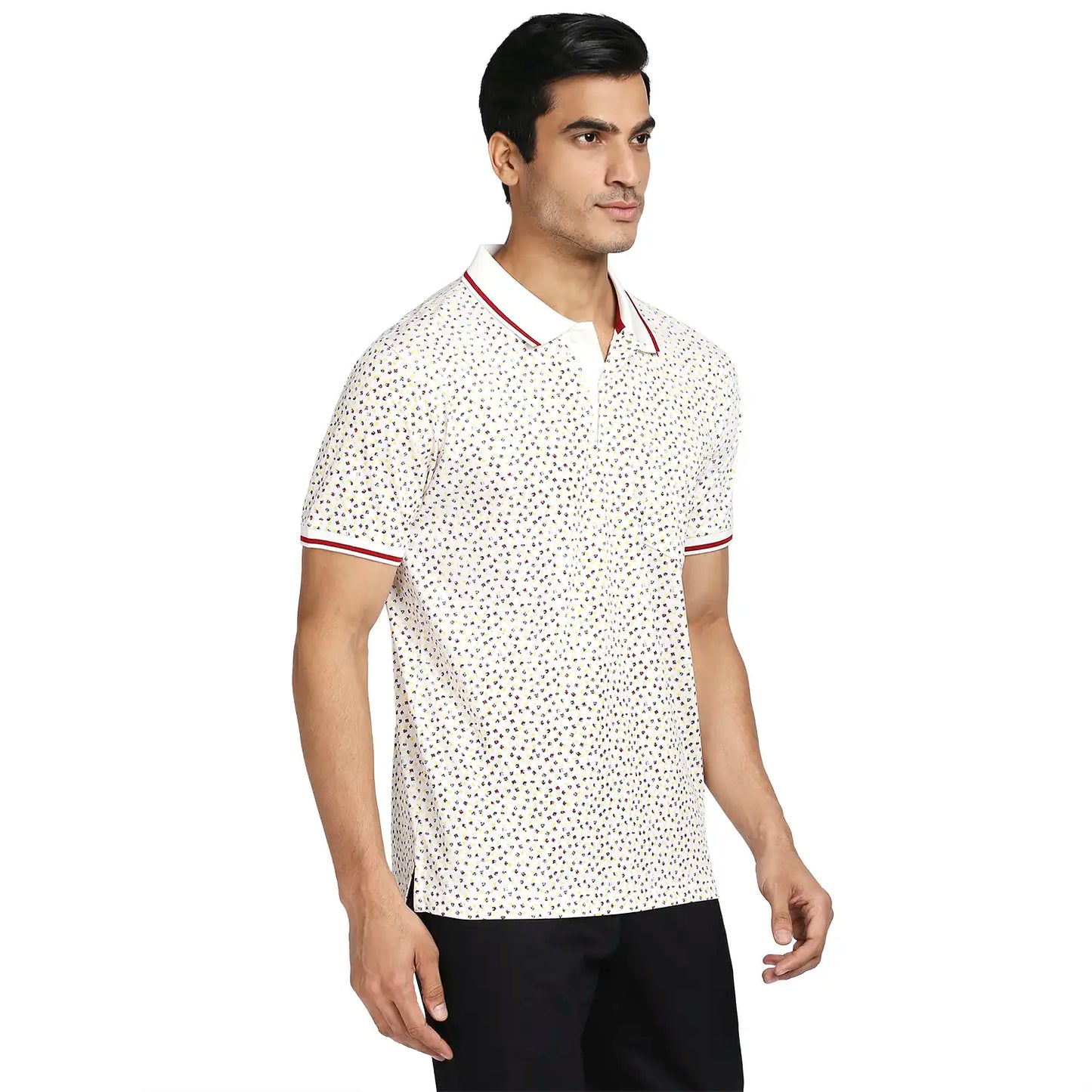 Men Tailored Fit Light Blue Polo