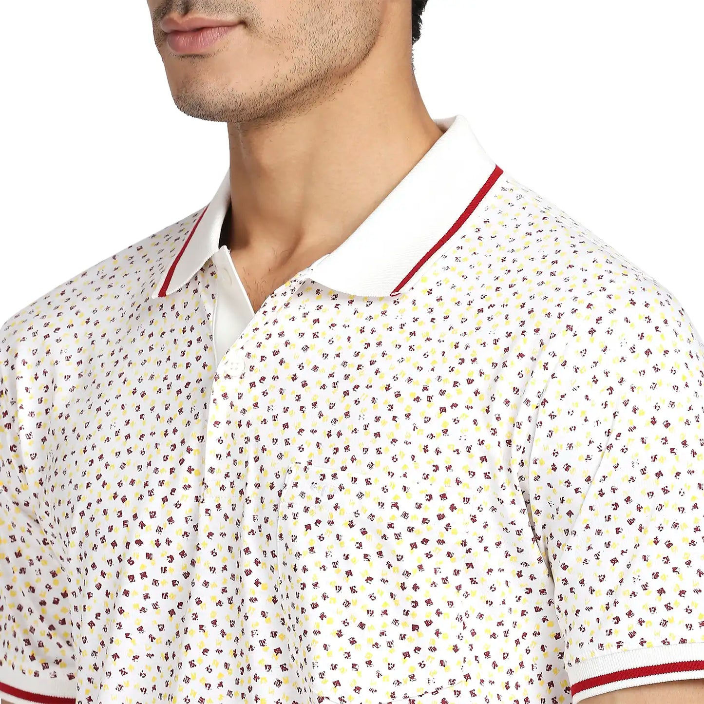 Men Tailored Fit Light Blue Polo