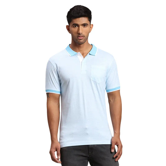 Men Tailored Fit Navy Polo
