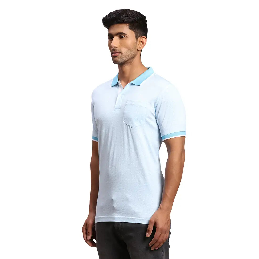 Men Tailored Fit Navy Polo