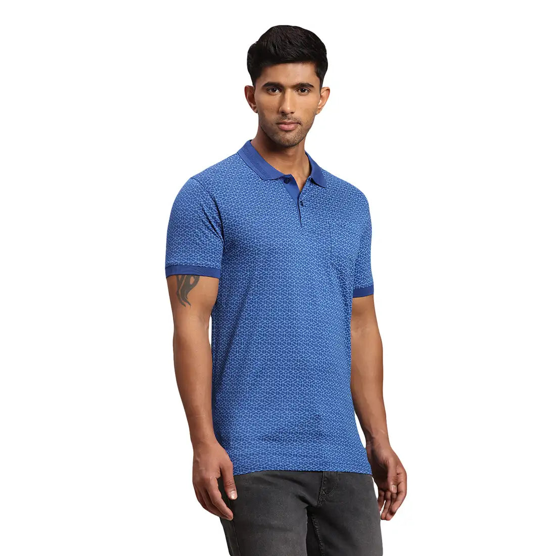 Men Tailored Fit Dark Maroon Polo