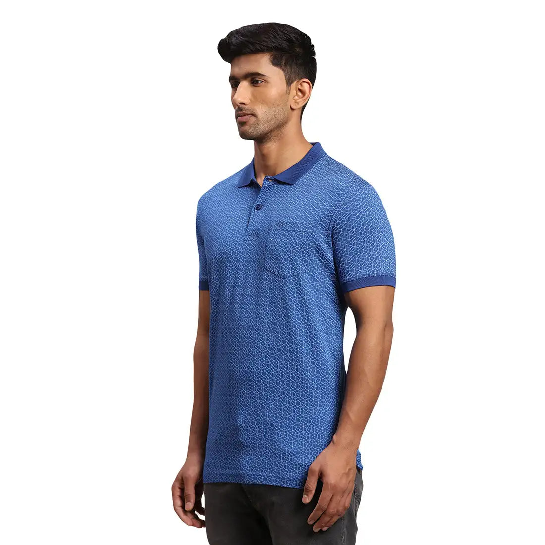 Men Tailored Fit Dark Maroon Polo