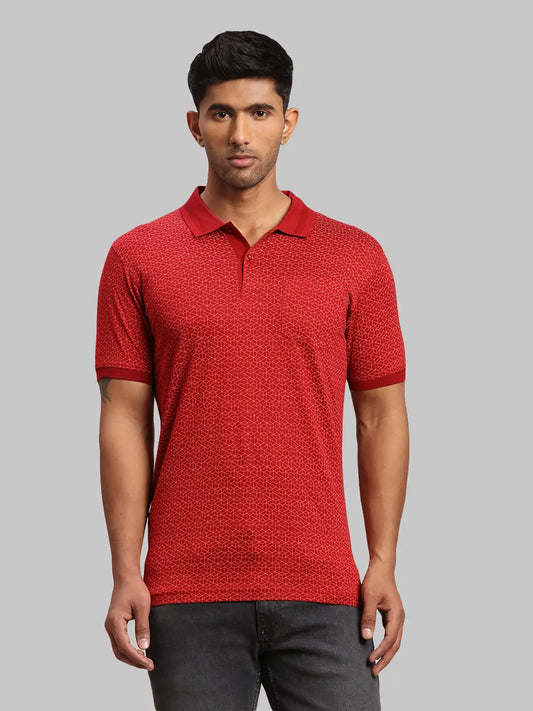 Men Tailored Fit Light Blue Polo