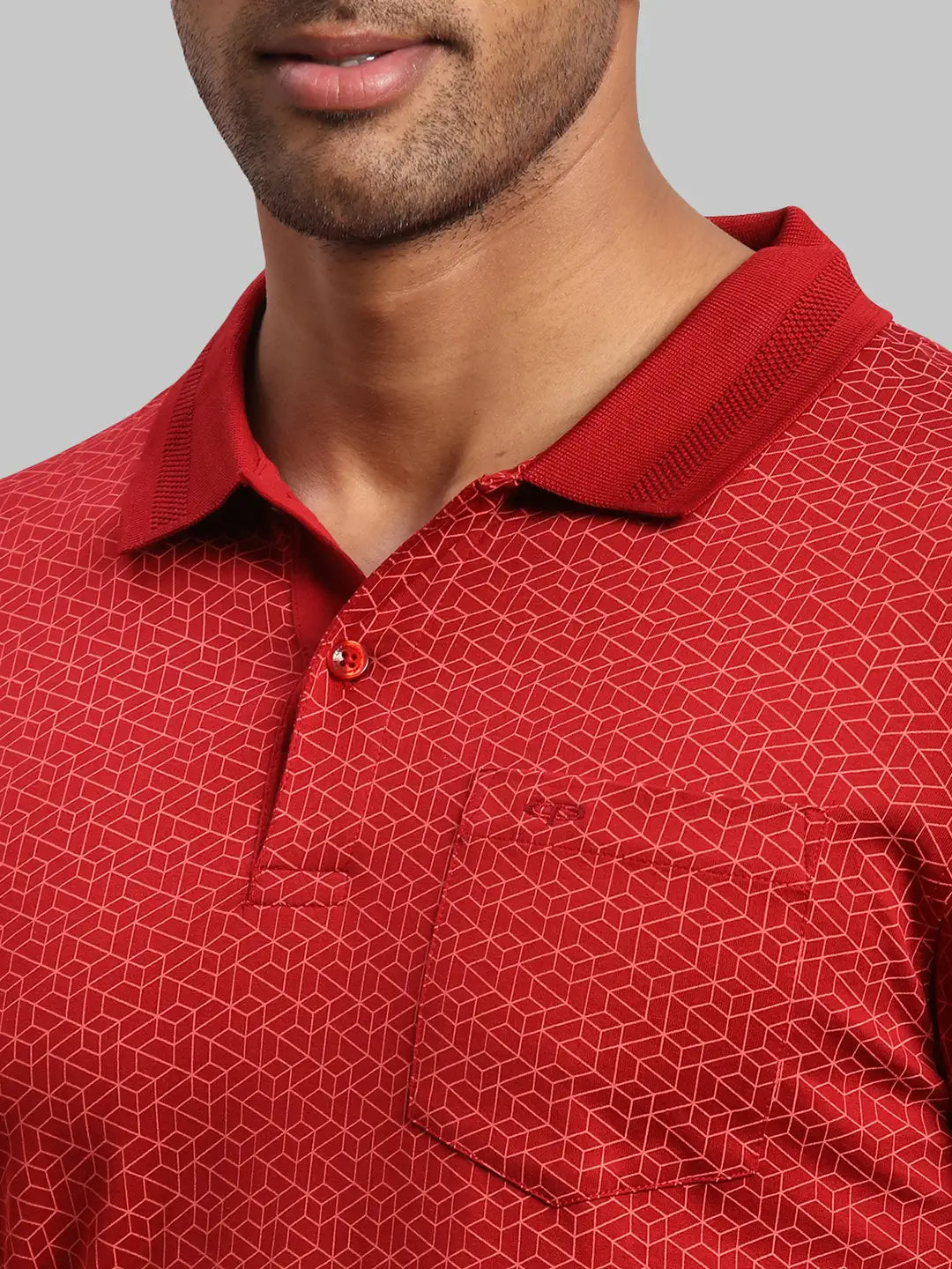 Men Tailored Fit Light Blue Polo