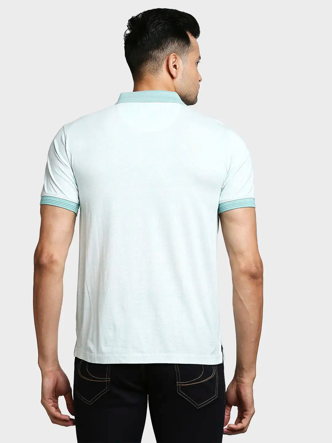 Men Tailored Fit Navy Polo