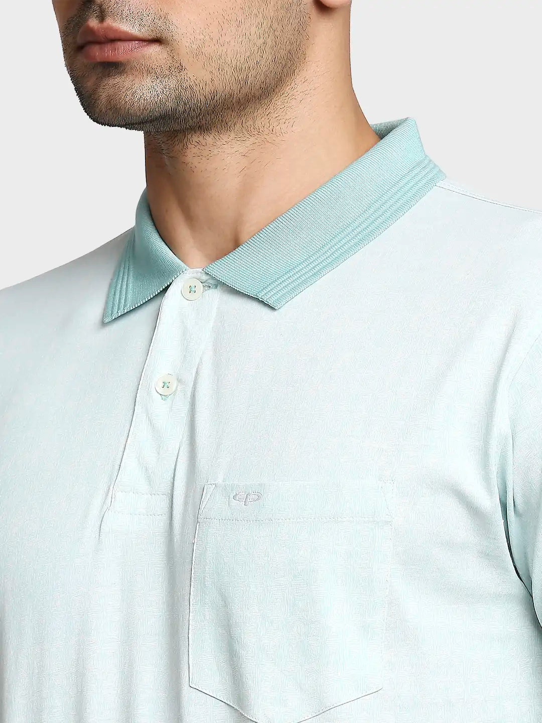 Men Tailored Fit Navy Polo
