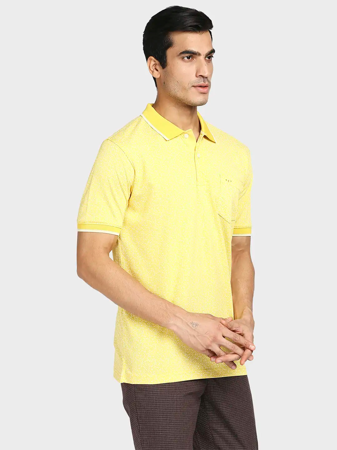Men Tailored Fit Dark Green Polo