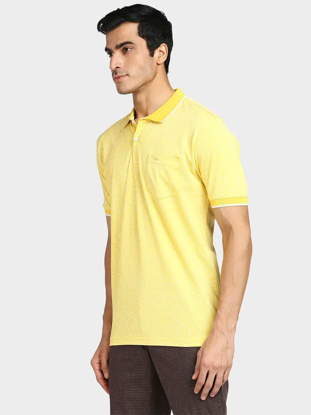 Men Tailored Fit Dark Green Polo