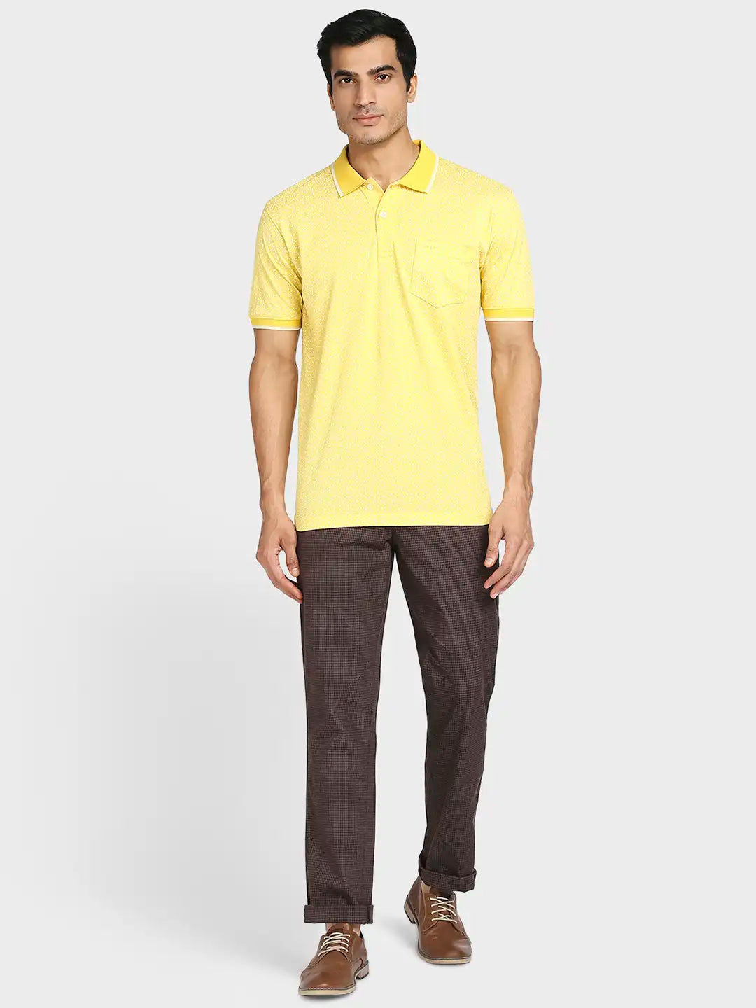 Men Tailored Fit Dark Green Polo