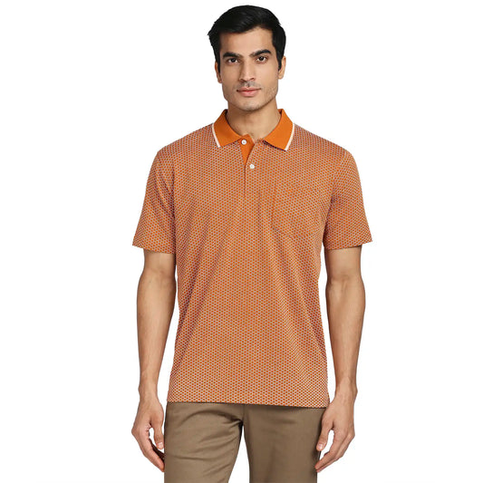 Men Tailored Fit Blue Polo