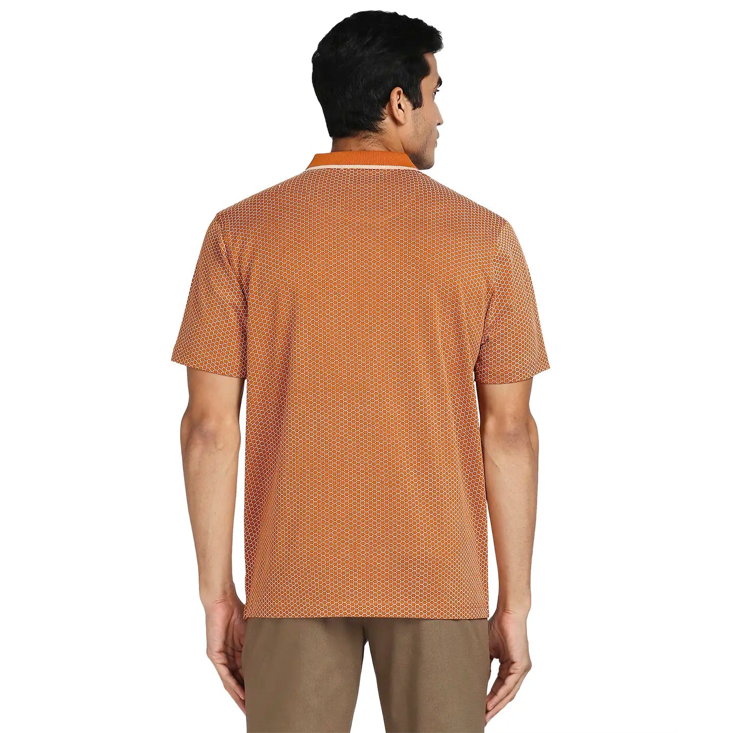 Men Tailored Fit Blue Polo