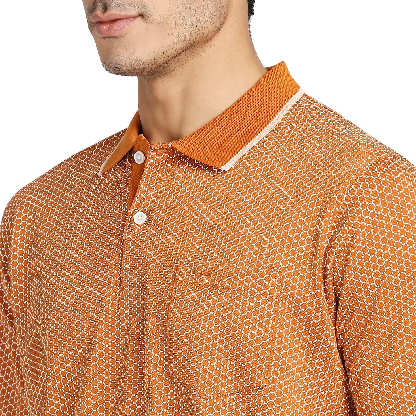 Men Tailored Fit Blue Polo