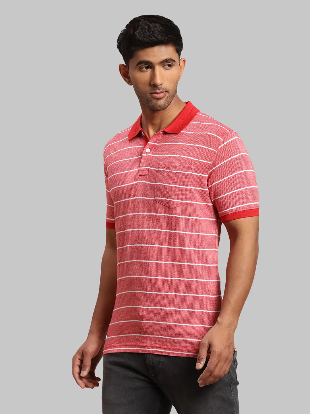 Men Tailored Fit Light Brown Polo