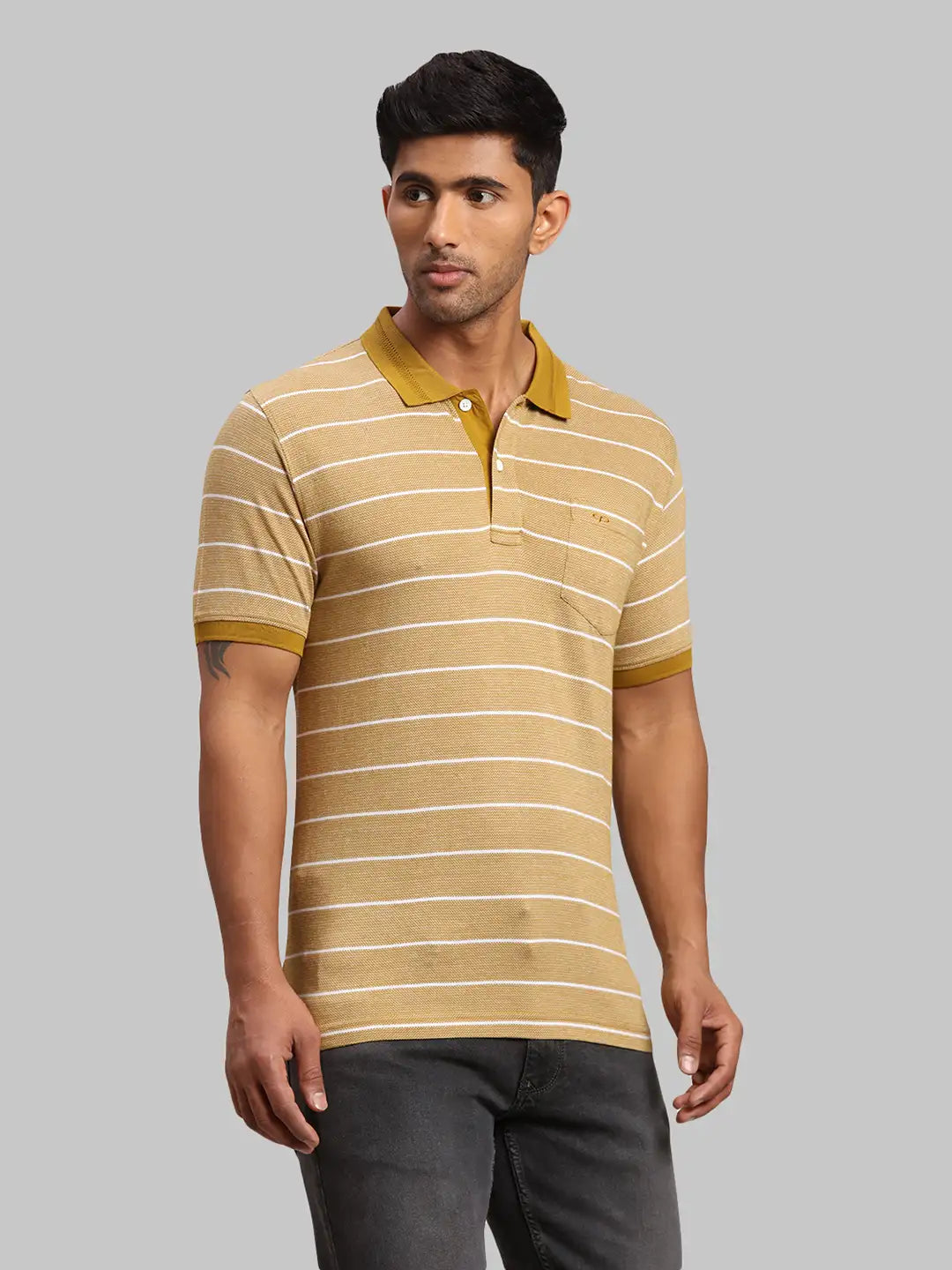 Men Tailored Fit Medium Red Polo