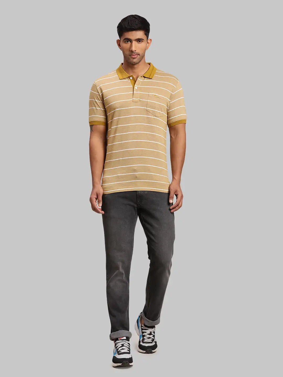 Men Tailored Fit Medium Red Polo