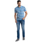Men Tailored Fit Blue Polo