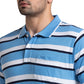 Men Tailored Fit Blue Polo