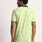 Men Tailored Fit Green T-Shirt