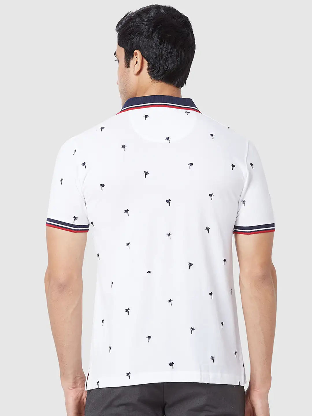 Men Tailored Fit Navy T-Shirt