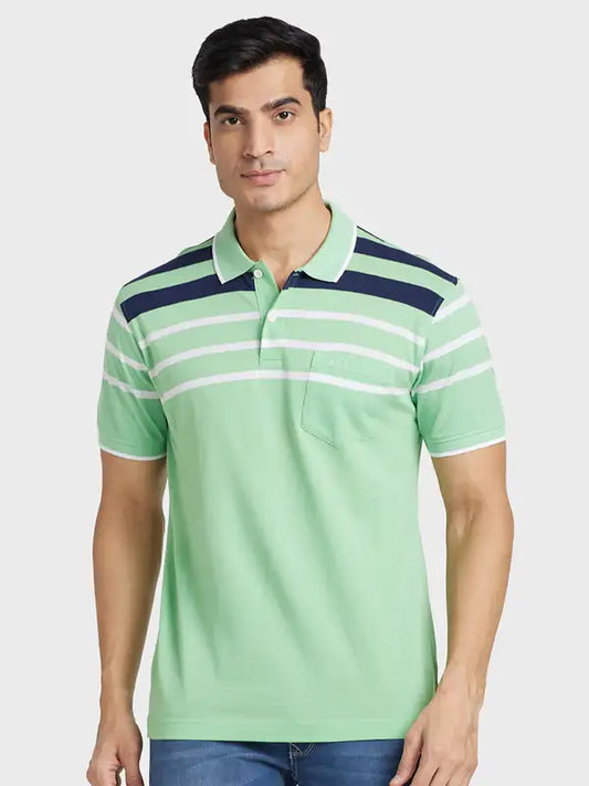 Men Tailored Fit Pink Polo