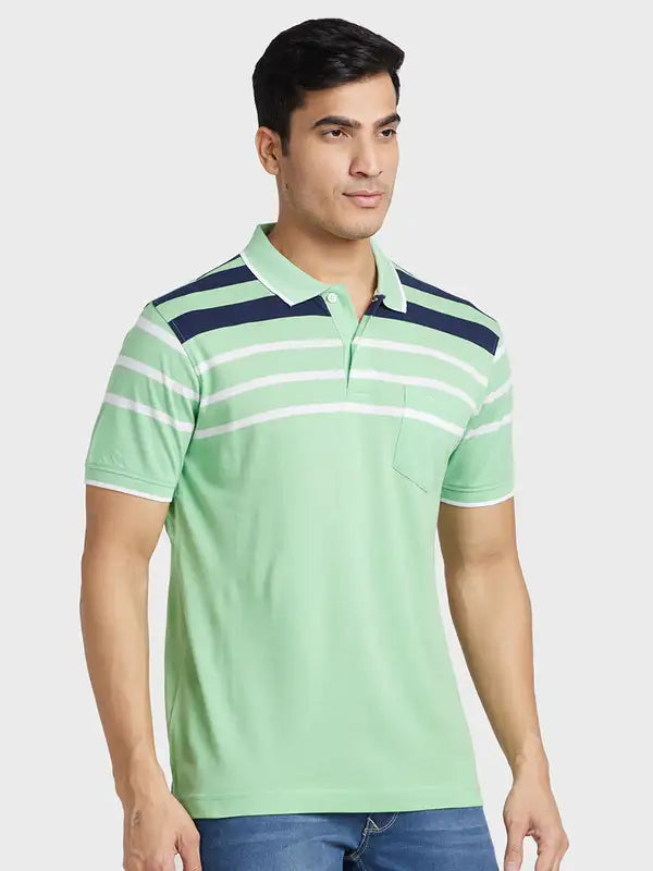 Men Tailored Fit Pink Polo