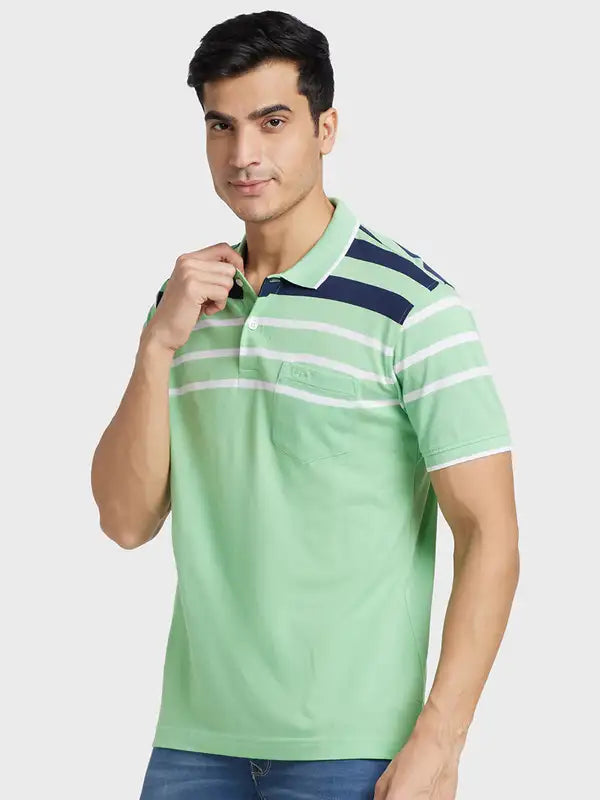 Men Tailored Fit Pink Polo