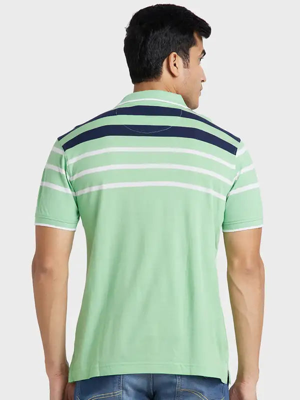 Men Tailored Fit Pink Polo