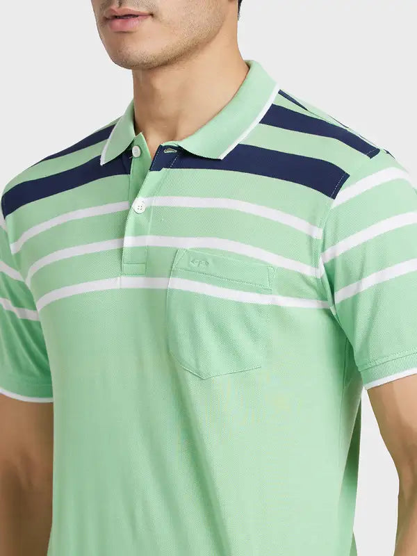 Men Tailored Fit Pink Polo