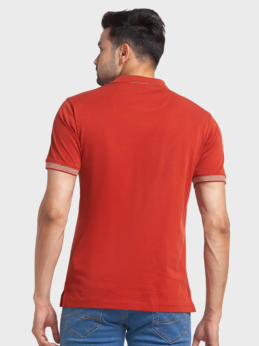 Men Tailored Fit Fawn Polo