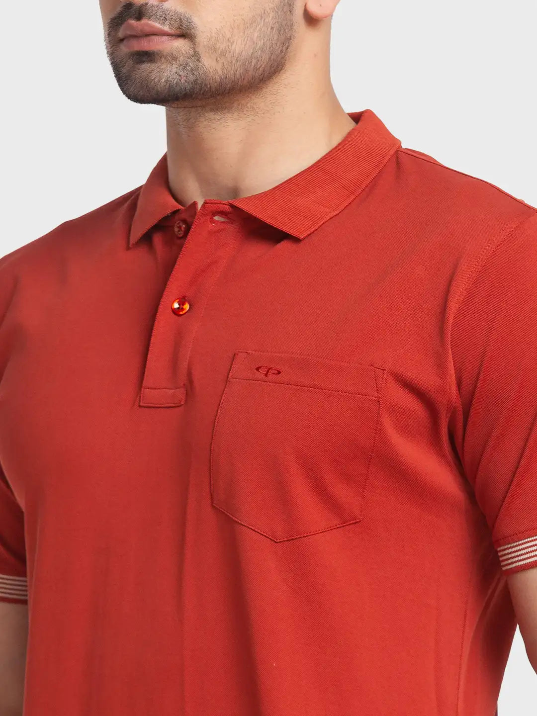 Men Tailored Fit Fawn Polo