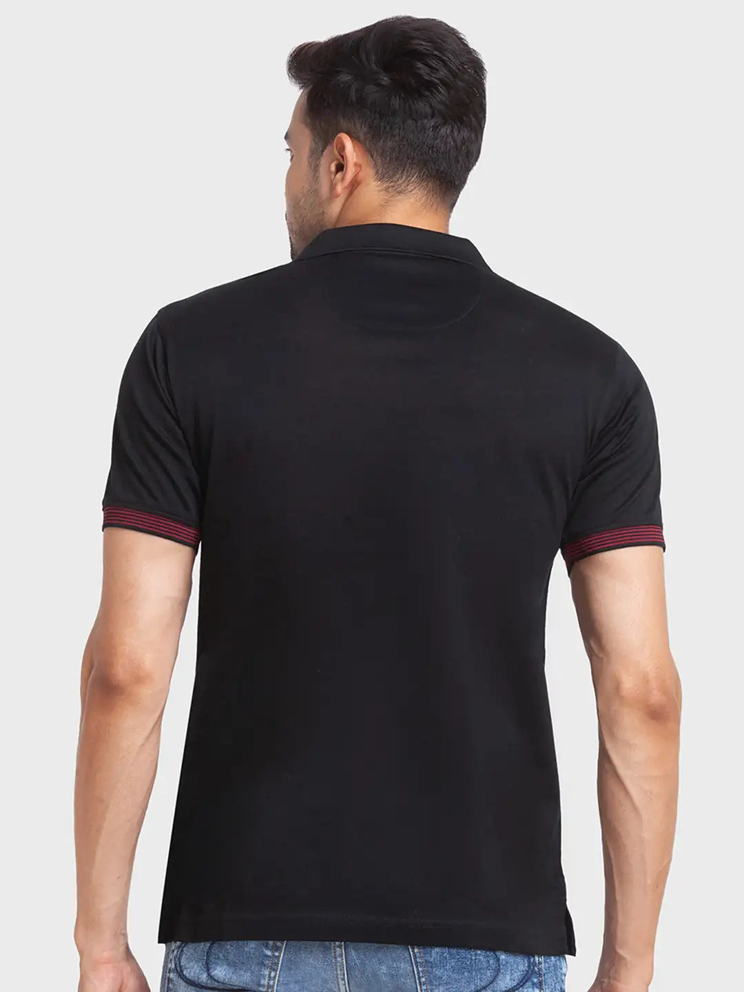 Men Tailored Fit Maroon Polo